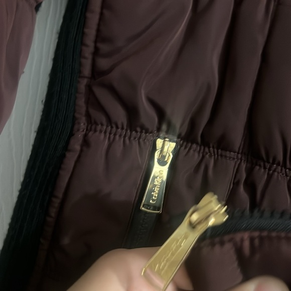 Calvin Klein women’s winter coat jacket zipper jacket maroon color red CK winter - Picture 6 of 16